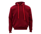 FIL Adult Men's Unisex Basic Plain Hoodie - Maroon