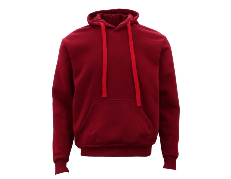 FIL Adult Men's Unisex Basic Plain Hoodie - Maroon