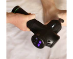 Fit Smart LCD Display 3-Speed Deep Tissue Massage Gun - Black