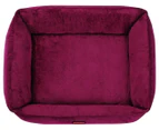 Paws & Claws Large Moscow Walled Pet Bed - Wine
