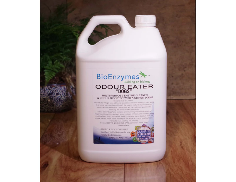 BioEnzymes Odour Eater Dogs Enzyme Multi Purpose Urine, Stain & Odour Remover Contains Live Bacteria