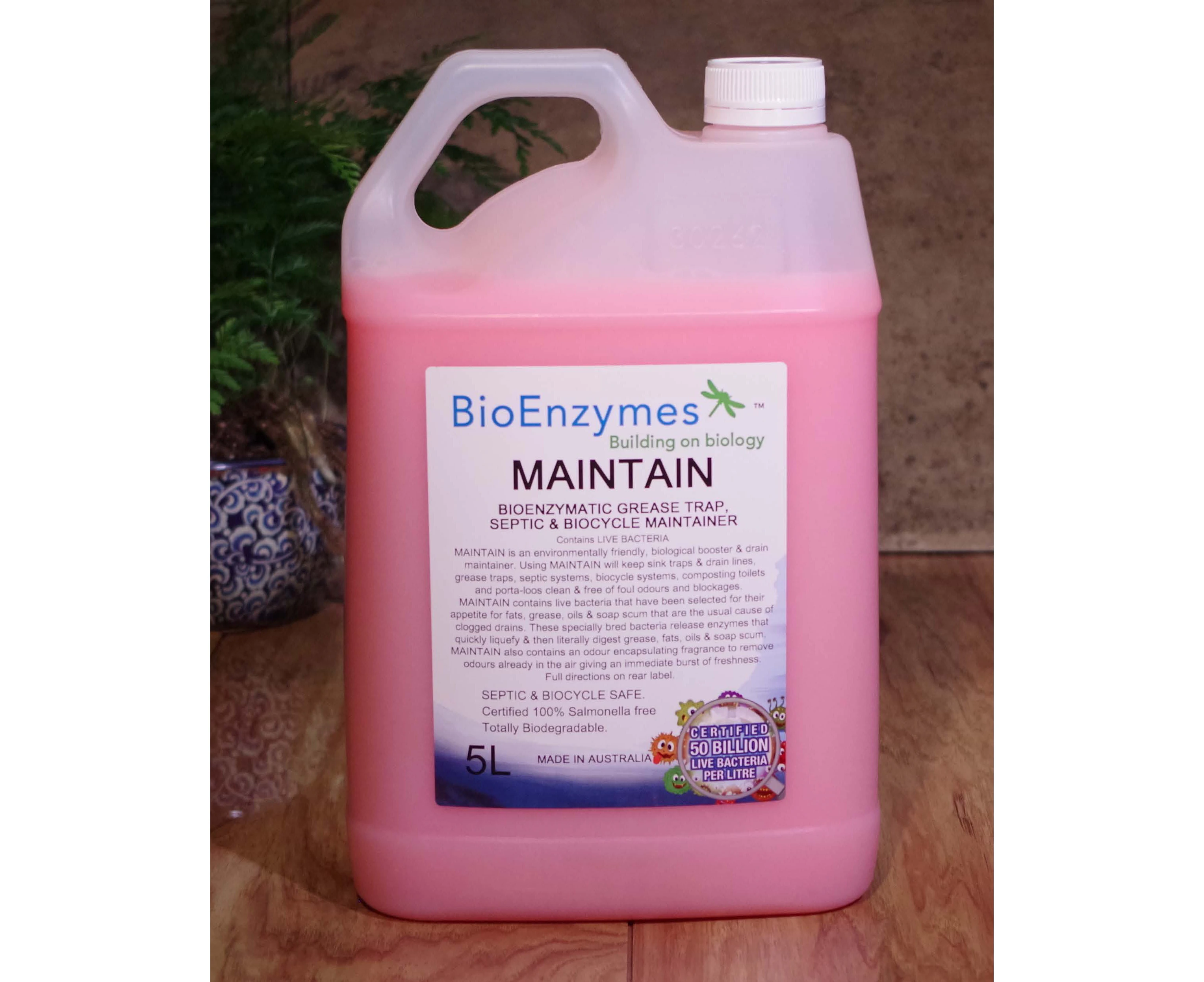 BioEnzymes Maintain Enzyme Based Natural Grease Trap Septic & BioCycle Cleaner & Booster