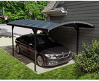 Palram - Canopia | Atlas 3 x 5 Single DIY Carport Kit Dark Grey Solar Grey