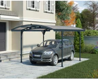 Palram - Canopia | Atlas 3 x 5 Single DIY Carport Kit Dark Grey Solar Grey