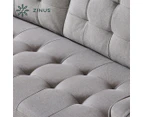 Zinus Benton Mid-Century 3-Seat Sofa - Stone Grey
