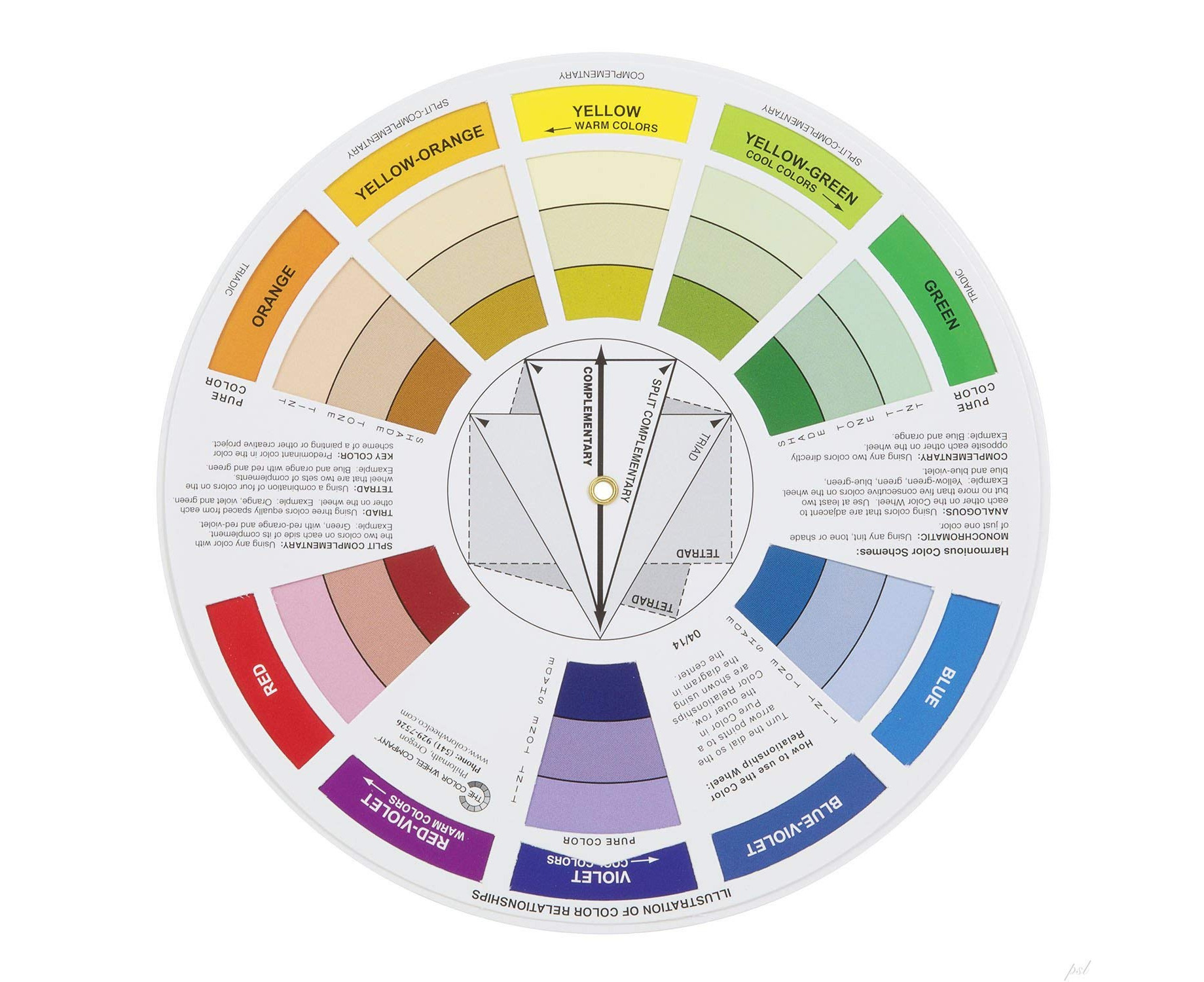 Colour Wheel Pocket Guide With Grey Scale Value Finder - For Both The ...