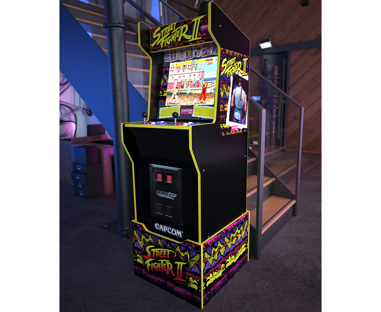 Arcade1Up Street Fighter II Capcom 12-in-1 Legacy Series Arcade Machine ...