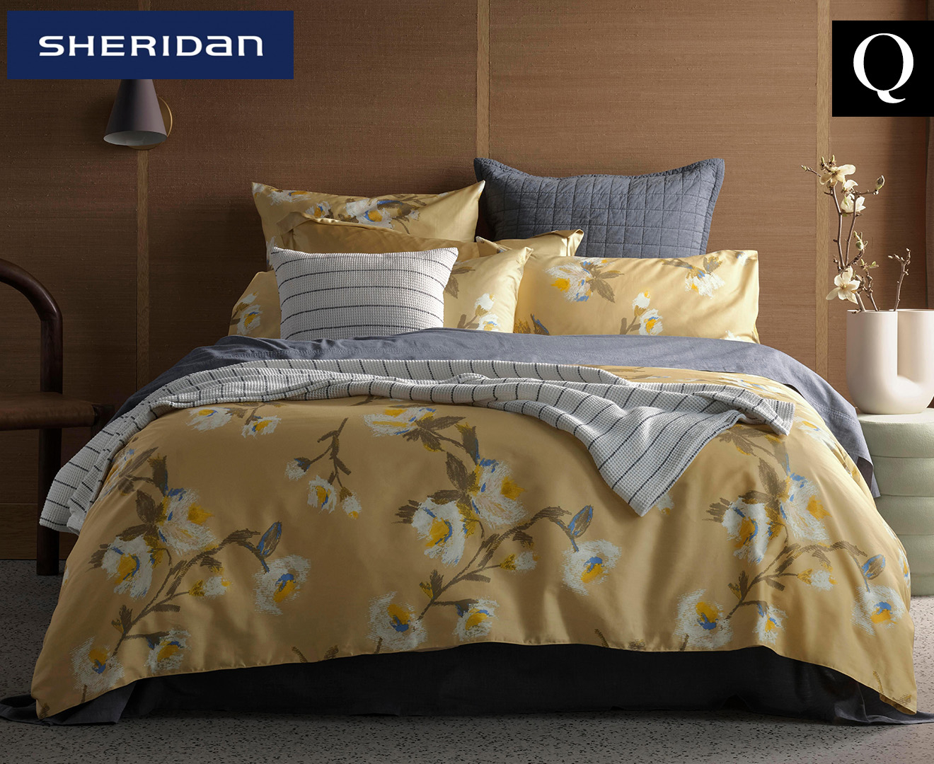 Sheridan Barling Queen Bed Quilt Cover Set - Sunshine | Catch.com.au