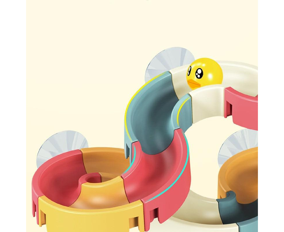 Bath Track Slide Toy for Toddler Kids Shower Educational DIY Rich
