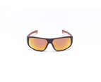Formula 1 Eyewear Speed Freak Sports Wrap Sunglasses - Matt Black Frame with Flash Red Anti Reflection Lens