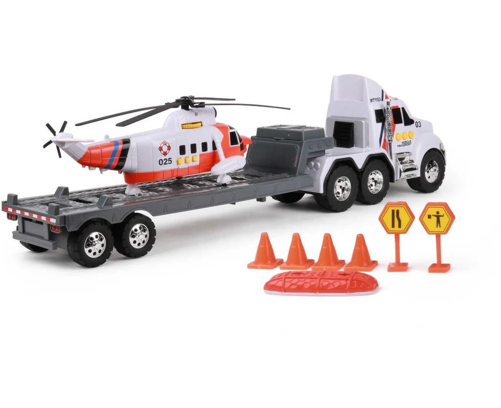 Mighty Fleet Titans Flatbed With Helicopter