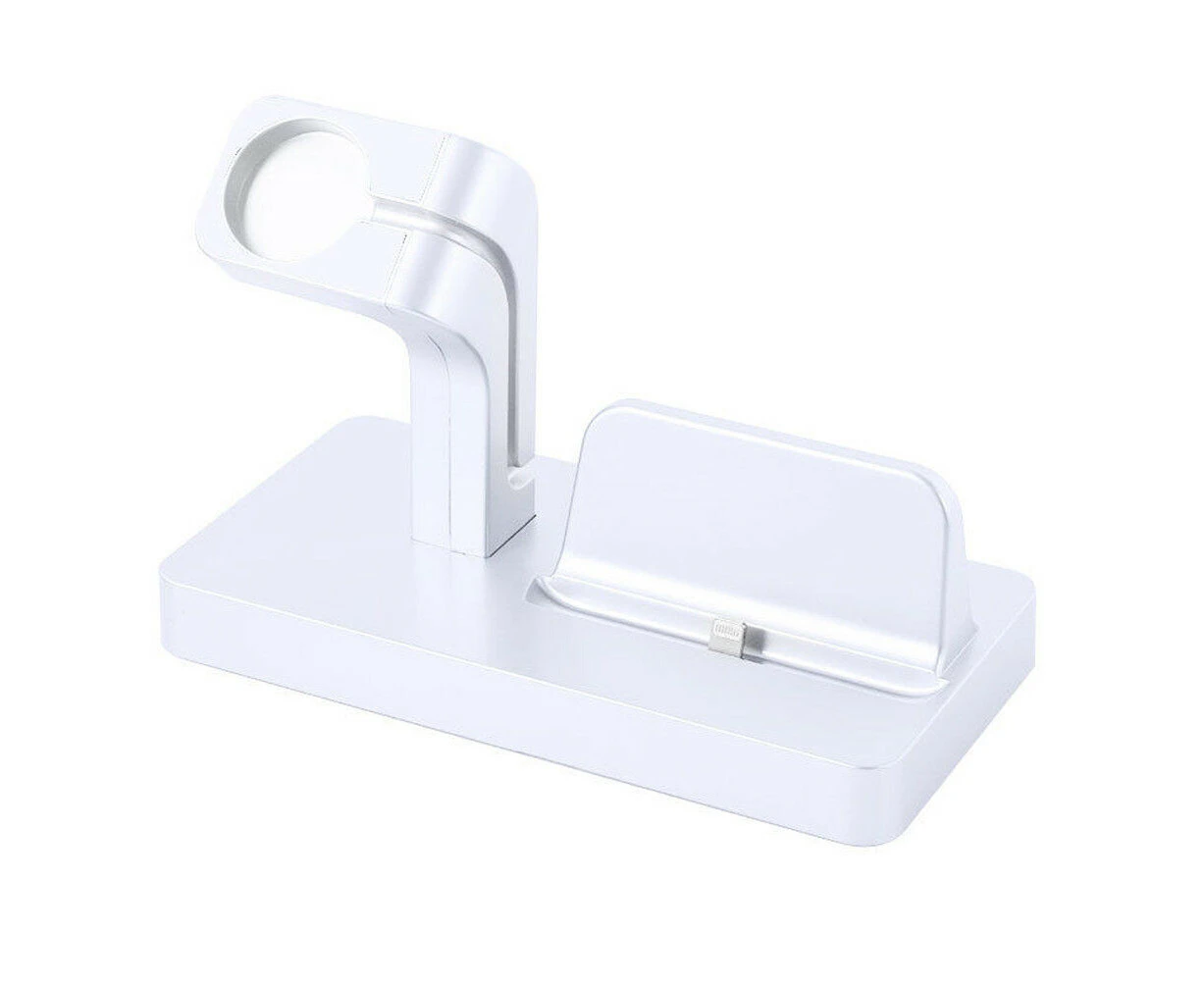 2-in-1 Charging Docks for iPhone and Apple Watch - White