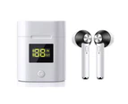Bluetooth 5.0 Wireless Earbuds with Power Display Charging Case - Silver
