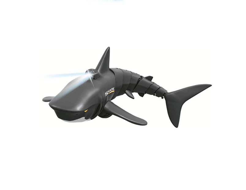 2.4G Remote Control Shark Boat Model Waterproof RC Toy BLACK with Light