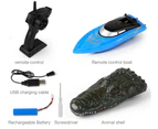 2 In 1 RC 2.4GHz Remote Control Kids Electric Crocodile Head Racing Boat Yacht