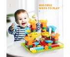 240Pc Duploed Marble Track Toy Set | Building Blocks Maze Ball Track Preschool Toy Kids