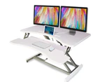 FORTIA Standing Desk Riser, 83cm Wide, 12-51cm Height, 15KG Load, White
