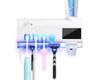 UV Toothbrush Holder with Wall Mount Sticker-White