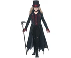 Gothic Vampiress Vampire Twilight Dracula Medieval Halloween Child Girls Costume - Black