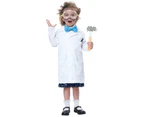 Lil Scientist Inventor Lab Coat Einstein Unisex Toddler Girls Boys Costume - White