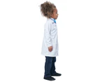 Lil Scientist Inventor Lab Coat Einstein Unisex Toddler Girls Boys Costume - White