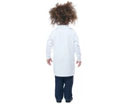 Lil Scientist Inventor Lab Coat Einstein Unisex Toddler Girls Boys Costume - White