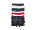 6 x Bonds Mens Guyfront Trunks Underwear Navy Red White Grey Cotton/Elastane - Navy / Red / White / Grey Stripe