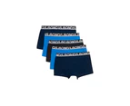 5 x Bonds Mens Everyday Trunks Underwear Black / Navy / Blue Cotton/Elastane - Black / Navy / Blue