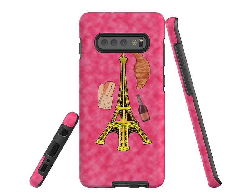 For Samsung Galaxy S10+ Plus Case, Armor Back Cover, Eiffel Tower