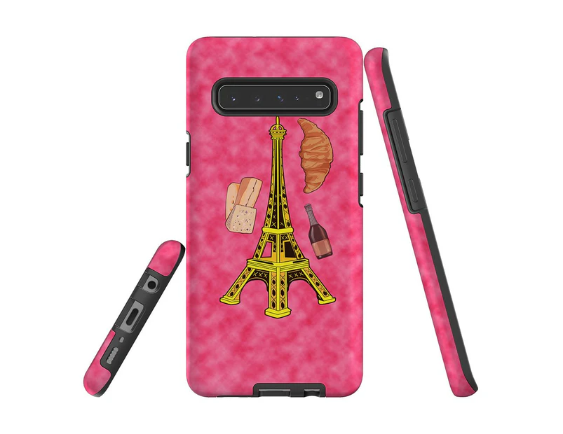 For Samsung Galaxy S10 5G Case, Armor Back Cover, Eiffel Tower