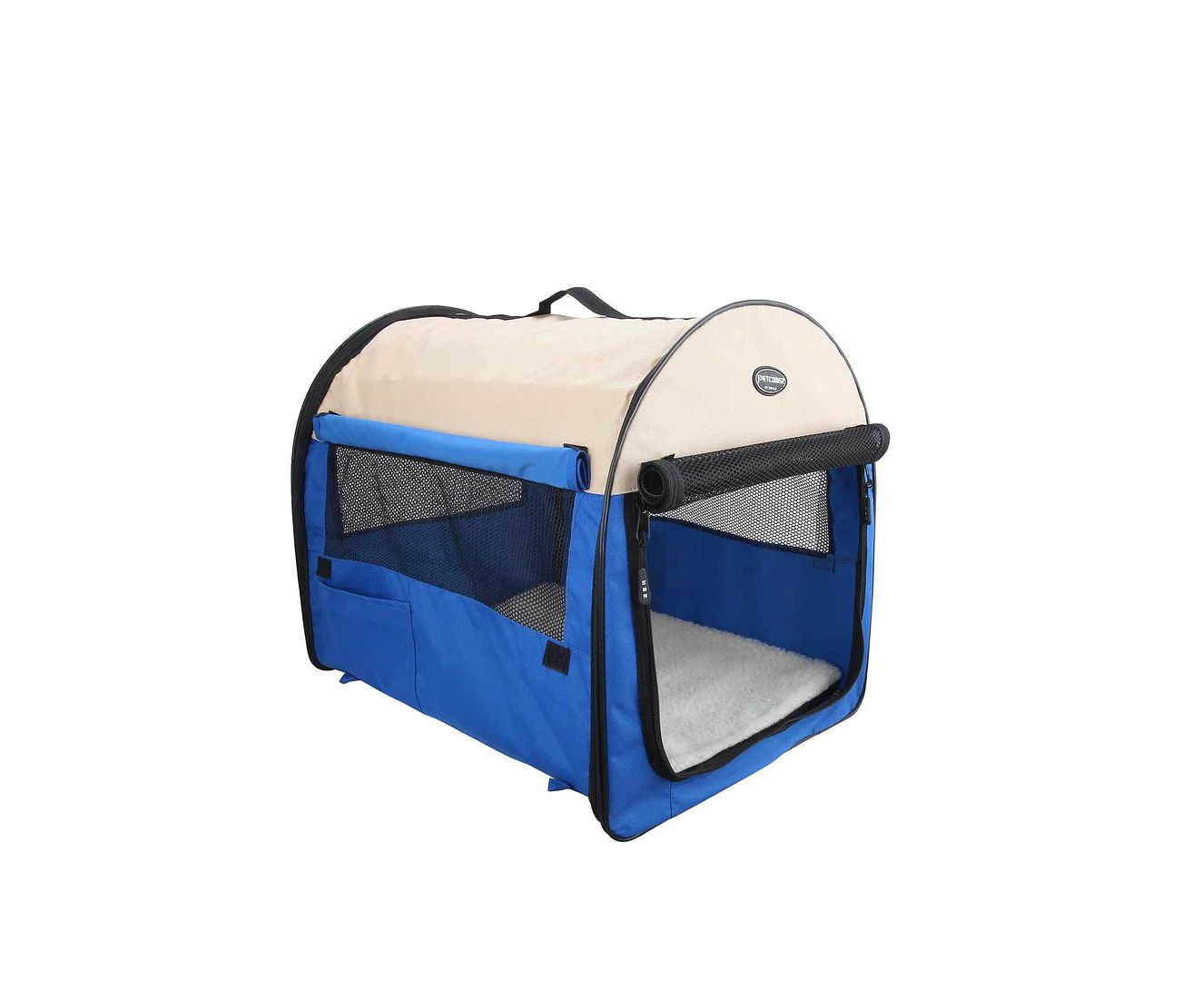 Petcomer Portable Soft Pet Dog Cat Crate Travel Carrier Cage Kennel Tent House Medium 61*46*51CM  Blue