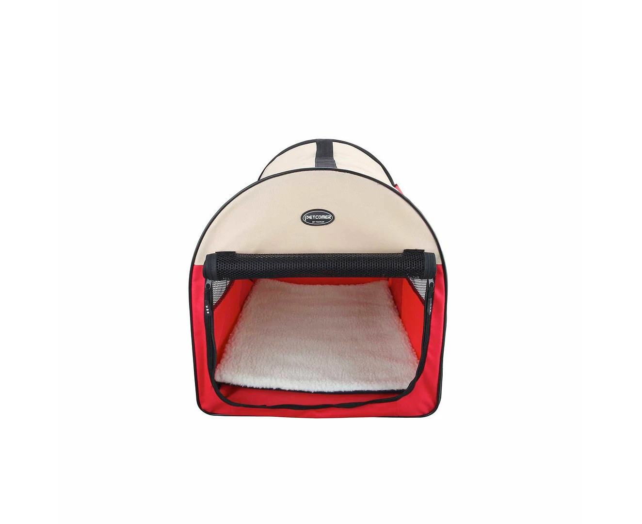 Petcomer Portable Soft Pet Dog Cat Crate Travel Carrier Cage Kennel Tent House Medium 61*46*51CM Red