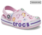 Crocs Toddler/Kids' Bayaband Graphic Clog - Ballerina Pink