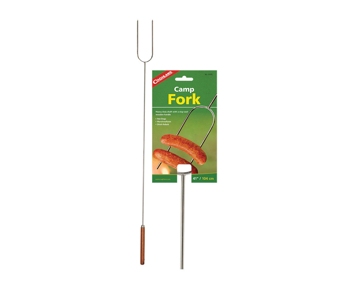 Coghlans 104cm Camp Fork Camping Outdoor Cooking Steel Utensil Grilling/BBQ