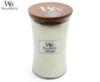 WoodWick Island Coconut Scented Crafted Candle Glass Jar Soy Wax w/ Lid Large