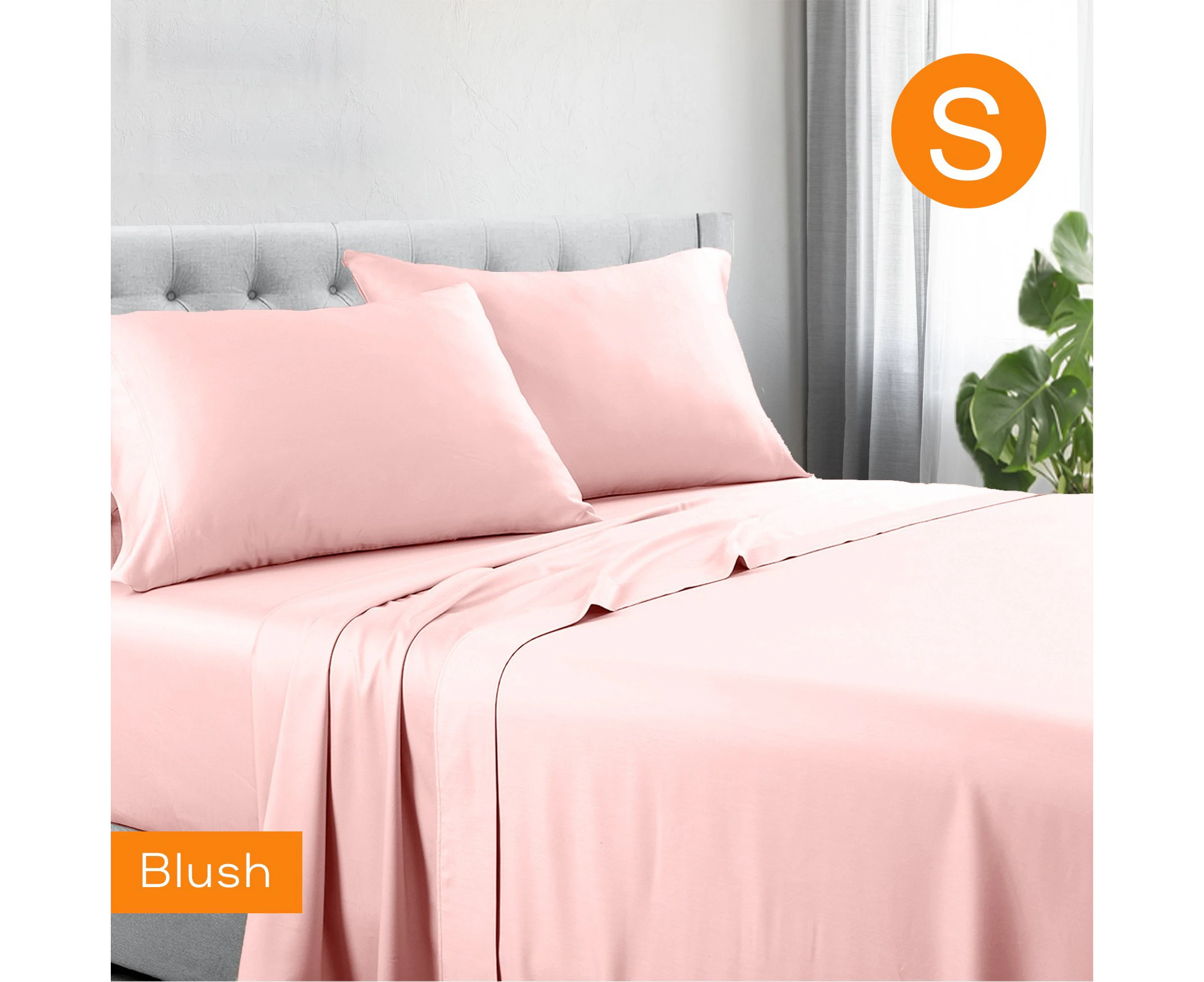 Somerset 1200tc Hotel Quality Soft Cotton Rich Sheet Sets Pillowcases Silky Touch All Size Blush