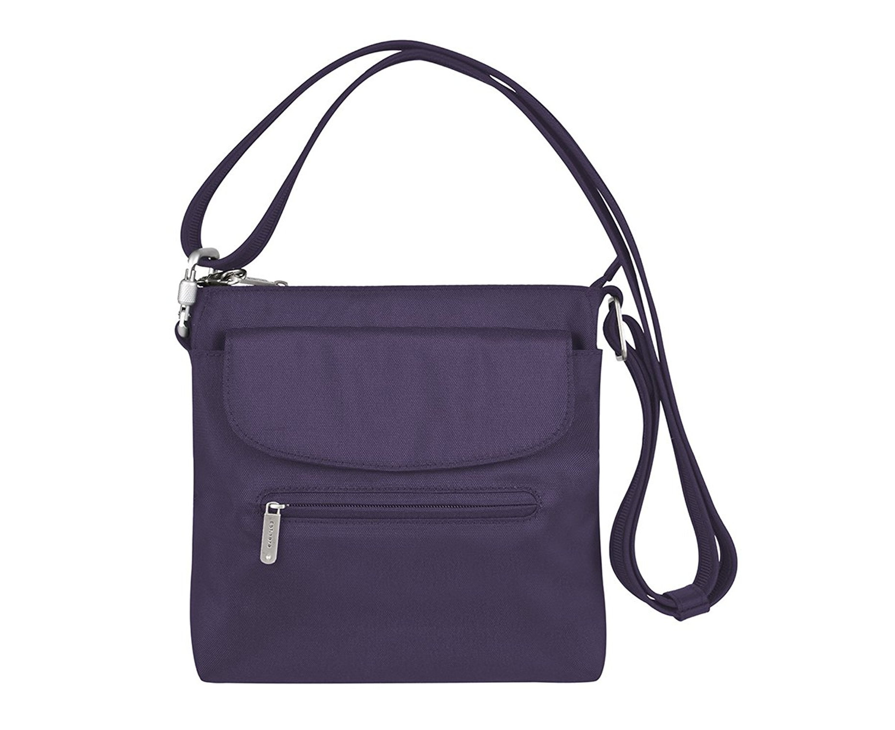 Travelon Women's Anti-Theft Classic Mini Shoulder Bag Sling Tote, Purple,  One Size