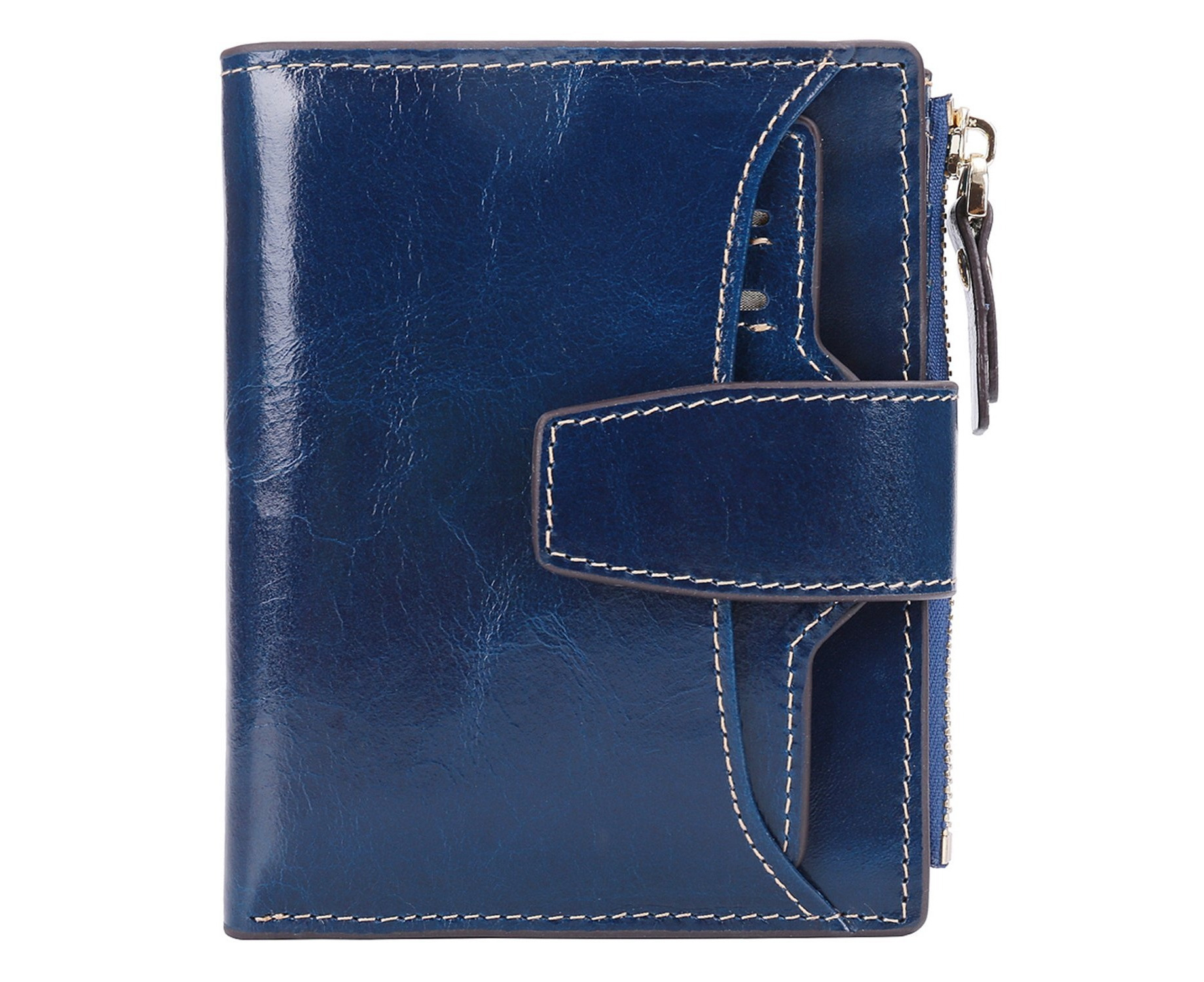 Lichee Black Big Sale-AINIMOER Women's RFID Blocking Leather Small Compact Bi-fold Zipper Pocket Wallet Card Case Purse with Id Window 
