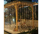 600 Led Curtain Fairy Lights Wedding Indoor Outdoor Christmas Garden Party Warm White 31V Safe to Use