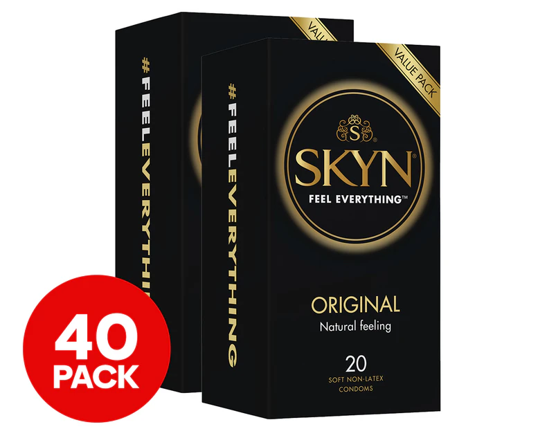 2 x Skyn Original Soft Non-Latex Condoms 20-Pack