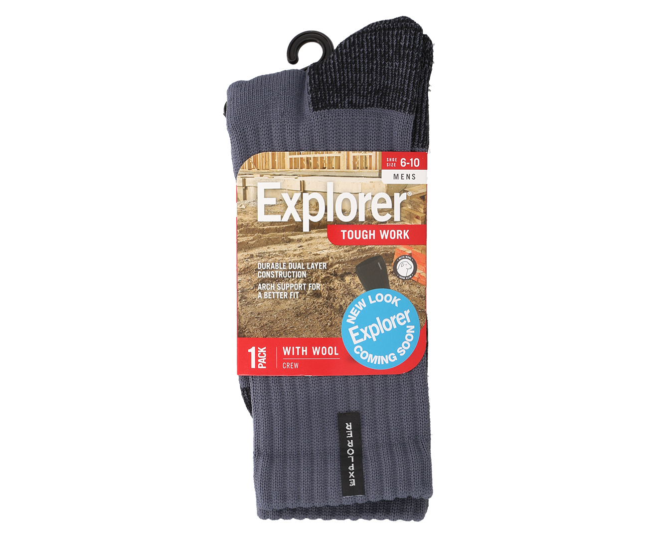 Explorer Men's Tough Work Wool Crew Socks - Multi | Catch.co.nz