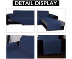 (Large, Navy/Navy) - Easy-Going Sofa Slipcover L Shape Sofa Cover Sectional Couch Cover Chaise Lounge Cover Reversible Sofa Cover Furniture Protector Cover