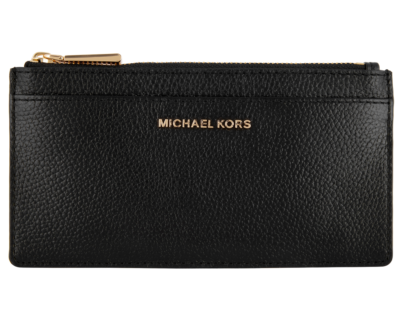 Michael Kors Jet Set Large Slim Card Case Wallet - Black 