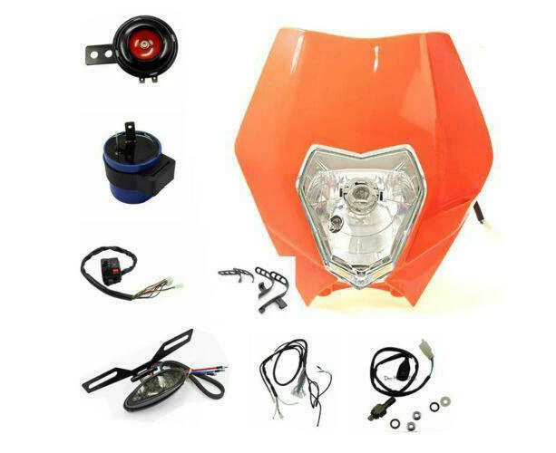 Rec Reg Head Tail Light kit For KTM 125 250 350 450 EXC-F XCF ORANGE