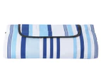 West Avenue 150x130cm Stripe Picnic Blanket - Blue