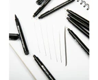 AS Black Waterproof Pigment Liner Pens 8pk