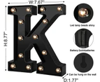 (Cool Black-k) - Adorn Life Led Marquee Letter Lights Newly Design Light up Letters for Events Wedding Party Birthday Home Bar DIY Decoration(Cool Black K)