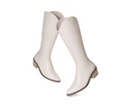 TARRAMARRA(R) Catalina Women Knee-high Leather Boots - Cream