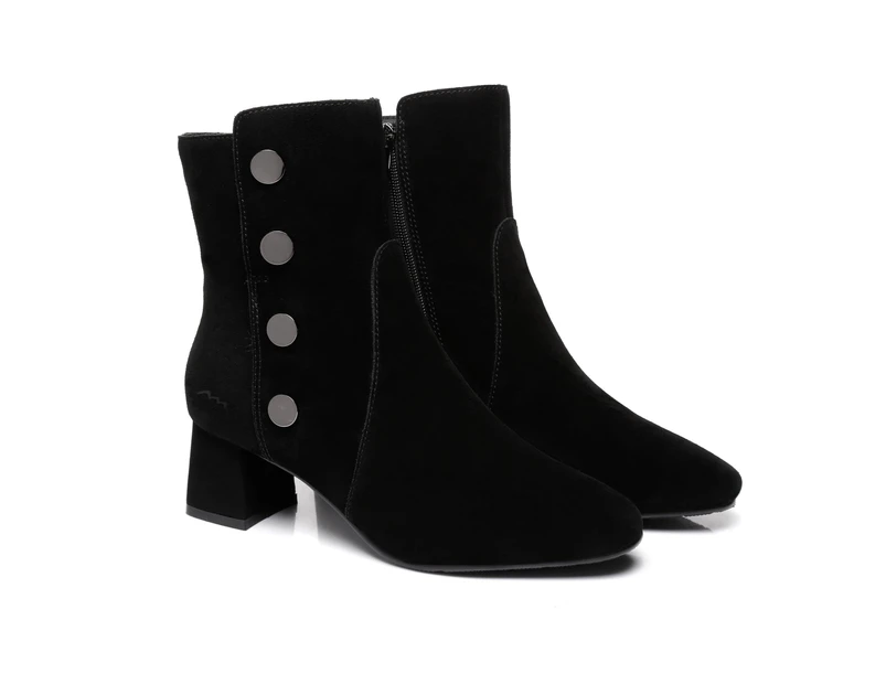TARRAMARRA(R) Women Midi Fashion Block Heel Black Boots