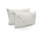 Royal Comfort Bamboo Blend Sheet Set 1000TC and Bamboo Pillows 2 Pack Ultra Soft - Blush